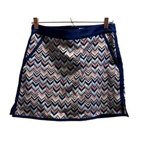 LADY HAGEN Womens Multicolor Chevron Print Skort  Size 4  Athletic Fit Polyester